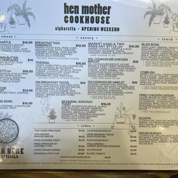 Hen Mother Cookhouse - Menu - Breakfast & Brunch Near Me - Alpharetta, Georgia