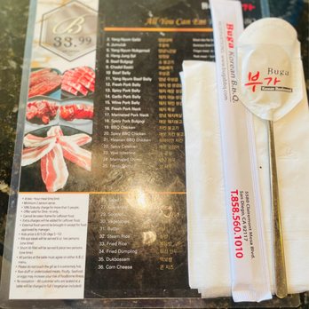 Buga Korean BBQ - Menu B - Barbeque Near Me - San Diego, California