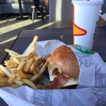 Carl's Jr - Large guacamole bacon thickburger combo - Burgers Near Me - Bateau Bay, NSW