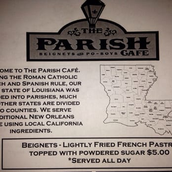 The Parish Cafe - Menu - Cajun/Creole Near Me - Healdsburg, California