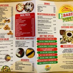 Basil pizza - Basil Pizza's Menu