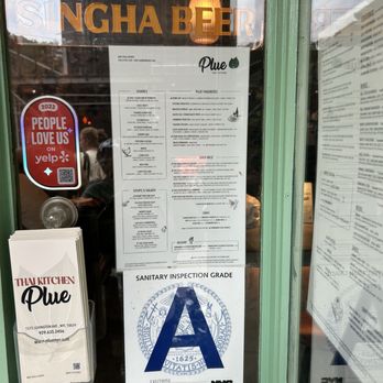 Plue - Entrance w/menu - Thai Near Me - New York, New York Plue - Entrance w/menu - Thai Near Me - New York, New York
