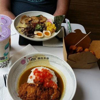 i-Tea - Black garlic ramen, chicken curry, basil garlic popcorn chicken and caramel iced milk! Omg all so DELICIOUS! - Ramen Near Me - Sacramento, California i-Tea - Black garlic ramen, chicken curry, basil garlic popcorn chicken and caramel iced milk! Omg all so DELICIOUS! - Ramen Near Me - Sacramento, California