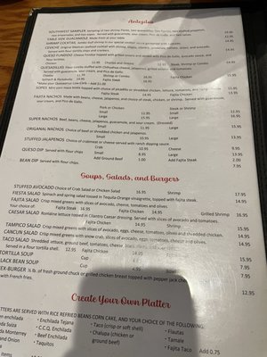 Menu photo 2 Tampico's Lafayette, LA
