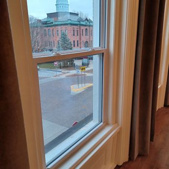 Broadgauge - View of courthouse from ballroom - American Near Me - Petersburg, Illinois Broadgauge - View of courthouse from ballroom - American Near Me - Petersburg, Illinois