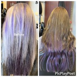 Sunn Salon - Purple peekaboo