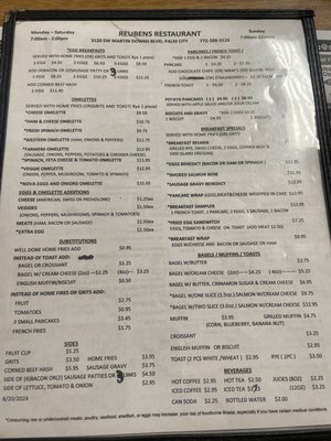 Menu photo 1 Reubens Palm City, FL