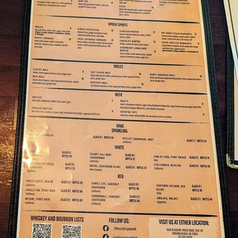 The Rustic Spoon-Red Mill - This is the back page of their Dinner Menu. Photo taken March 4, 2026. - Breakfast & Brunch Near Me - Virginia Beach, Virginia The Rustic Spoon-Red Mill - This is the back page of their Dinner Menu. Photo taken March 4, 2026. - Breakfast & Brunch Near Me - Virginia Beach, Virginia