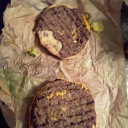 This is what my husband found as soon as he opened up his whopper to add condiments to it. Looks like someone took 2 bites out of it.
