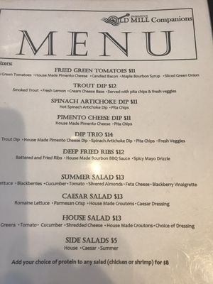 Menu photo 8 Damascus Old Mill Damascus, VA