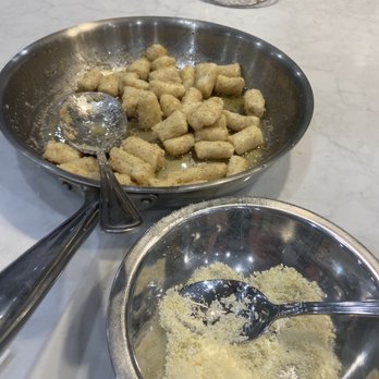 The Babylon Mercantile - Pan finished gnocchi with french butter, sage, lemon zest and grated cheese, topped with fresh ground black pepper, perfection! - Cooking Classes Near Me - Babylon, New York
