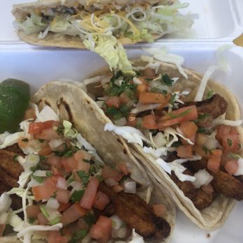 El Forastero - 2 fish tacos and a crispy beef taco. - Mexican Near Me - Placerville, California El Forastero - 2 fish tacos and a crispy beef taco. - Mexican Near Me - Placerville, California