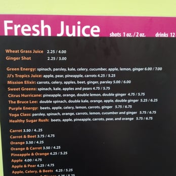 Sidewalk Juice - 6/1/13 juice menu - Juice Bars & Smoothies Near Me - San Francisco, California Sidewalk Juice - 6/1/13 juice menu - Juice Bars & Smoothies Near Me - San Francisco, California