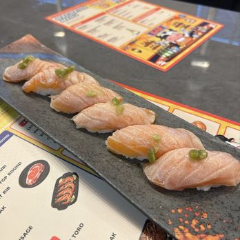 Must Be Cow - Seared Salmon Nigiri - Korean Near Me - Citrus Heights, California