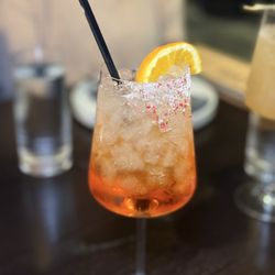 Piccante Spritz - aperol, prosecco, pink peppercorn-infused agave