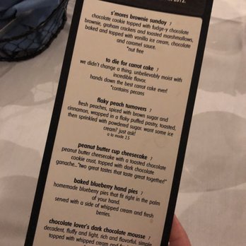 Mt. Washington Tavern - Dessert menu - American Near Me - Baltimore, Maryland