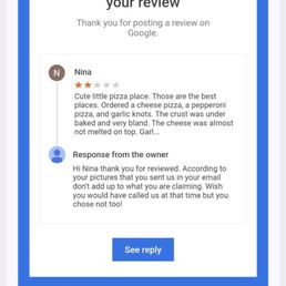 The rude, sparky comment on my fairly nice review.