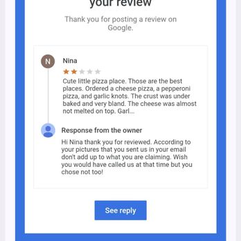 Gino's Pizza - The rude, sparky comment on my fairly nice review. - Pizza Near Me - Cape Coral, Florida
