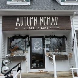Exterior outside entrance of Autumn Nomad Cakes & Cafe - Jackson, New Hampshire Exterior outside entrance of Autumn Nomad Cakes & Cafe - Jackson, New Hampshire