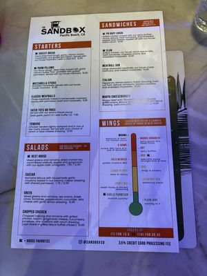 Menu photo 2 Sandbox Pizza San Diego, CA Menu photo 2 Sandbox Pizza San Diego, CA