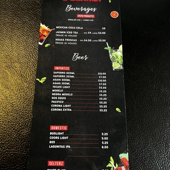Sumabi - Drinks menu - Sushi Bars Near Me - Norco, California