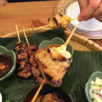 Boran - Chicken Skewer from Appetizer Platter - Thai Near Me - Brooklyn, New York