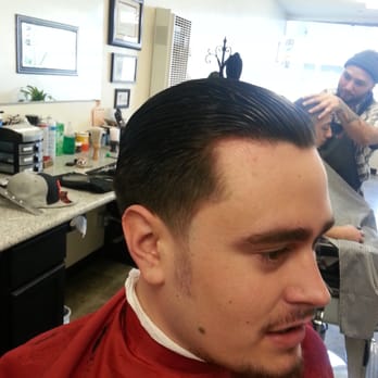 Long Hair Shear Cut With A Shadow Taper On The Side And A Razor