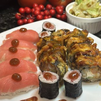 Toki Hibachi & Sushi - Tuna livers sashimi and spicy tuna roll. Godzilla roll - our fav fried roll - Japanese Near Me - Winder, Georgia Toki Hibachi & Sushi - Tuna livers sashimi and spicy tuna roll. Godzilla roll - our fav fried roll - Japanese Near Me - Winder, Georgia