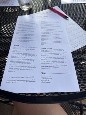 Menu photo 1 Old Corner Hotel Williamsport, PA