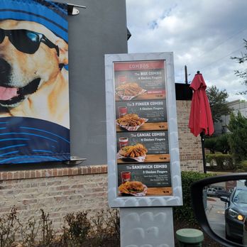 Raising Cane's Chicken Fingers - a dog wearing a bandana and sunglasses - Fast Food Near Me - Houston, Texas Raising Cane's Chicken Fingers - a dog wearing a bandana and sunglasses - Fast Food Near Me - Houston, Texas