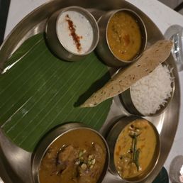 Curries - butter chicken, prawns curry and dal tadka Curries - butter chicken, prawns curry and dal tadka