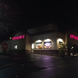 Exterior at night.