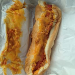 The Ol' Yellow. Melted cheese, mustard, and bacon bits awesomeness. The Ol' Yellow. Melted cheese, mustard, and bacon bits awesomeness.