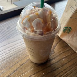 Starbucks - Caramel crunch frappe with extra shot