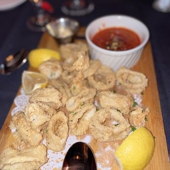 La Bistro Italian Grill - Fried Calamari Flavorful and the best sauce ever! - Italian Near Me - Hurst, Texas La Bistro Italian Grill - Fried Calamari Flavorful and the best sauce ever! - Italian Near Me - Hurst, Texas
