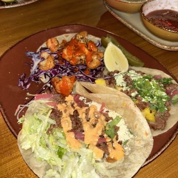 Tio Taco + Tequila Bar - Cauliflower tacos, Al pastor tacos, lime cream and pineapple tacos - Mexican Near Me - Edison, New Jersey