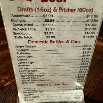 The Great Catch - Beer list - Seafood Near Me - Lutz, Florida