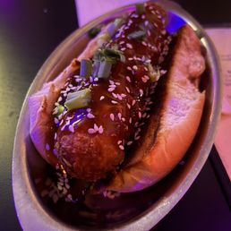 General Tso's hot dog General Tso's hot dog
