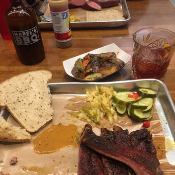 Mabel's BBQ - You can tell by the size of the sliced pickles how small the ribs are - Barbeque Near Me - Cleveland, Ohio