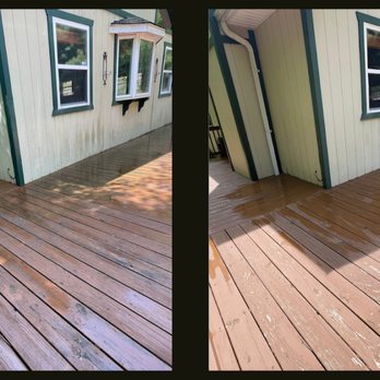 Up Right Power Washing - a deck before and after cleaning - Pressure Washers Near Me Up Right Power Washing - a deck before and after cleaning - Pressure Washers Near Me