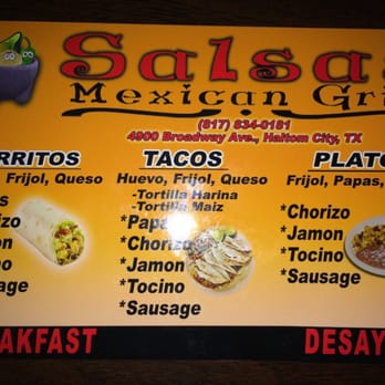 Salsas Mexican Grill - the menu - Mexican Near Me - Haltom City, Texas Salsas Mexican Grill - the menu - Mexican Near Me - Haltom City, Texas