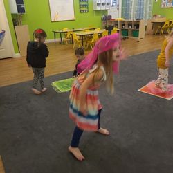 Beehive Learning Academy - Kids doing improv dance.
