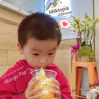 Milktopia - You must try the Mango Pop Ice cream!!! It's so good!!! It's not too sweet and Im sure I can eat it again and again and again!!! - Bubble Tea Near Me - San Francisco, California Milktopia - You must try the Mango Pop Ice cream!!! It's so good!!! It's not too sweet and Im sure I can eat it again and again and again!!! - Bubble Tea Near Me - San Francisco, California