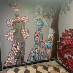 Mural when you immediately exit the elevator