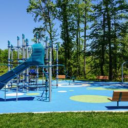 Tor Bryan Park And Playground - Big slide for the big kids and the climbing area can be for all ages