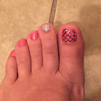 Nancy's Nails Tempe - Matching toe nails with regular polish. - Nail Salons Near Me - Tempe, Arizona