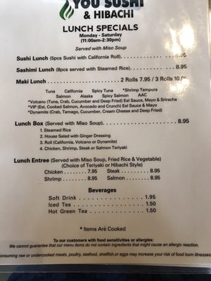 Menu photo 7 You Sushi & Hibachi Crestview, FL
