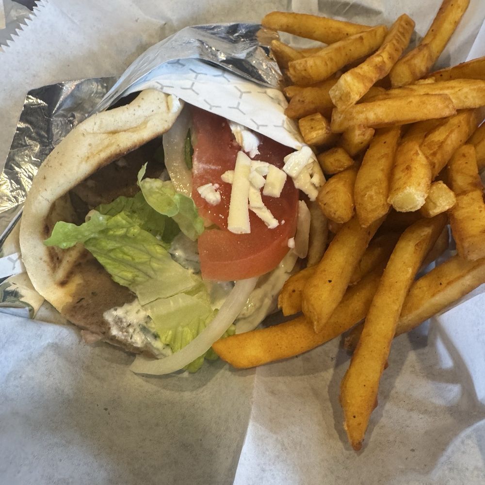 Pella Cafe - 19. Gyro Sandwich Combo - Mediterranean Near Me - Jonesboro, Arkansas