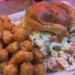 Bedrock Bar and Grill - Lala's burger with tots