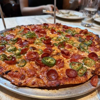 Emmett's On Grove - Hot honey, jalepeno, pepperoni pizza - Pizza Near Me - New York, New York Emmett's On Grove - Hot honey, jalepeno, pepperoni pizza - Pizza Near Me - New York, New York